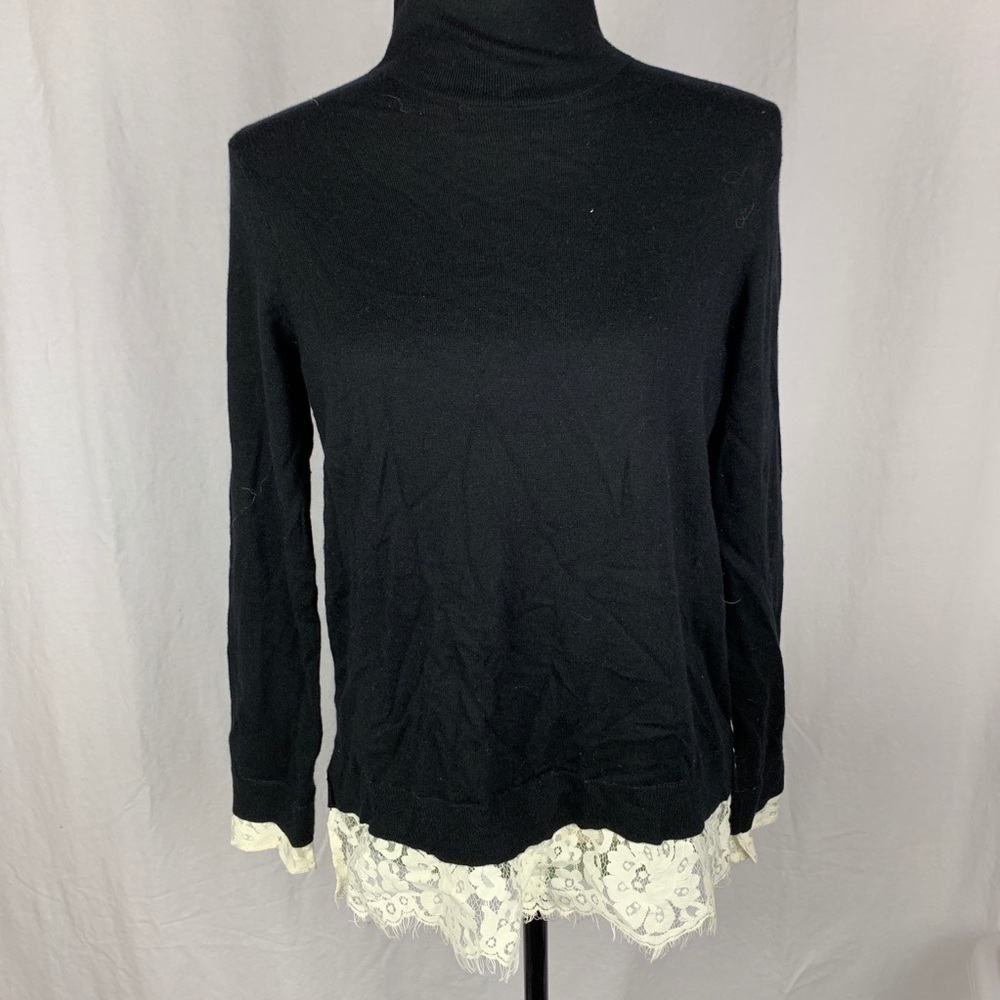 Joie black and lace sweater
